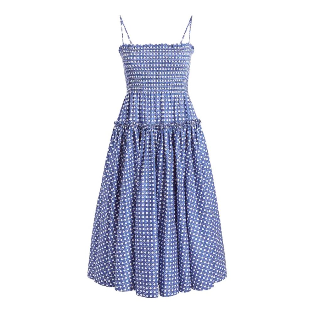Hill House Home Seraphina Dress in Blue Basketweave -- Size L